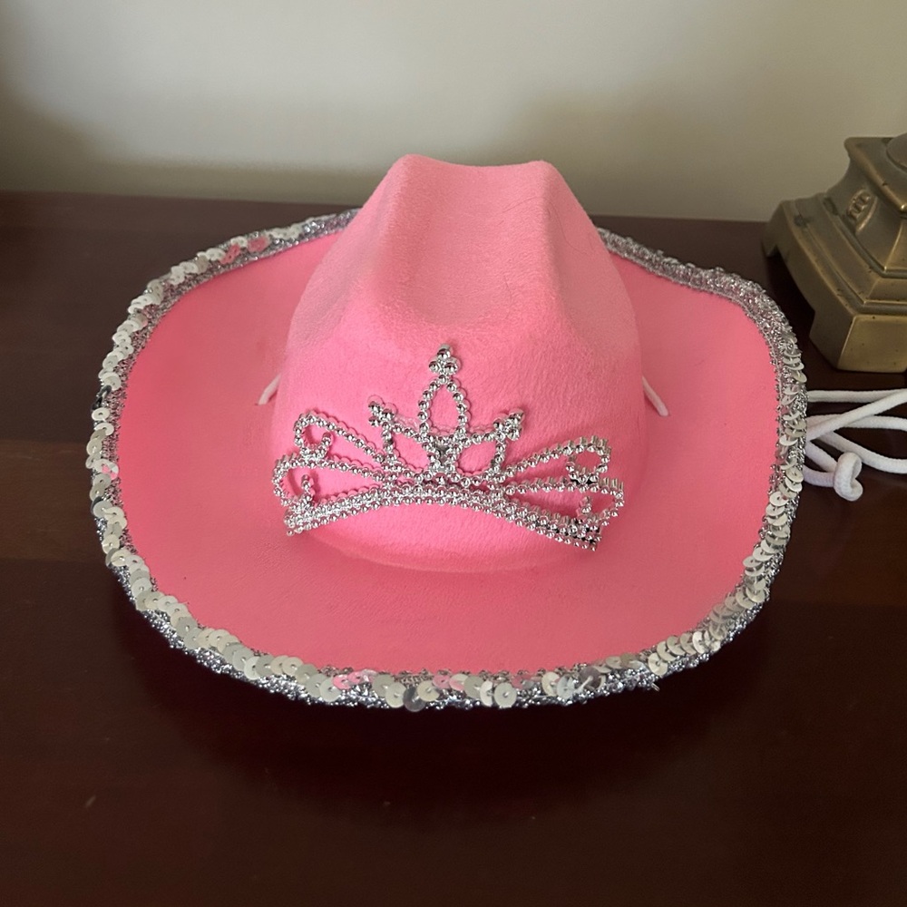 Children’s Pink Sequined Cowboy/Princess Hat